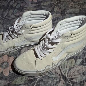 Vans Cream High-Top Sneakers